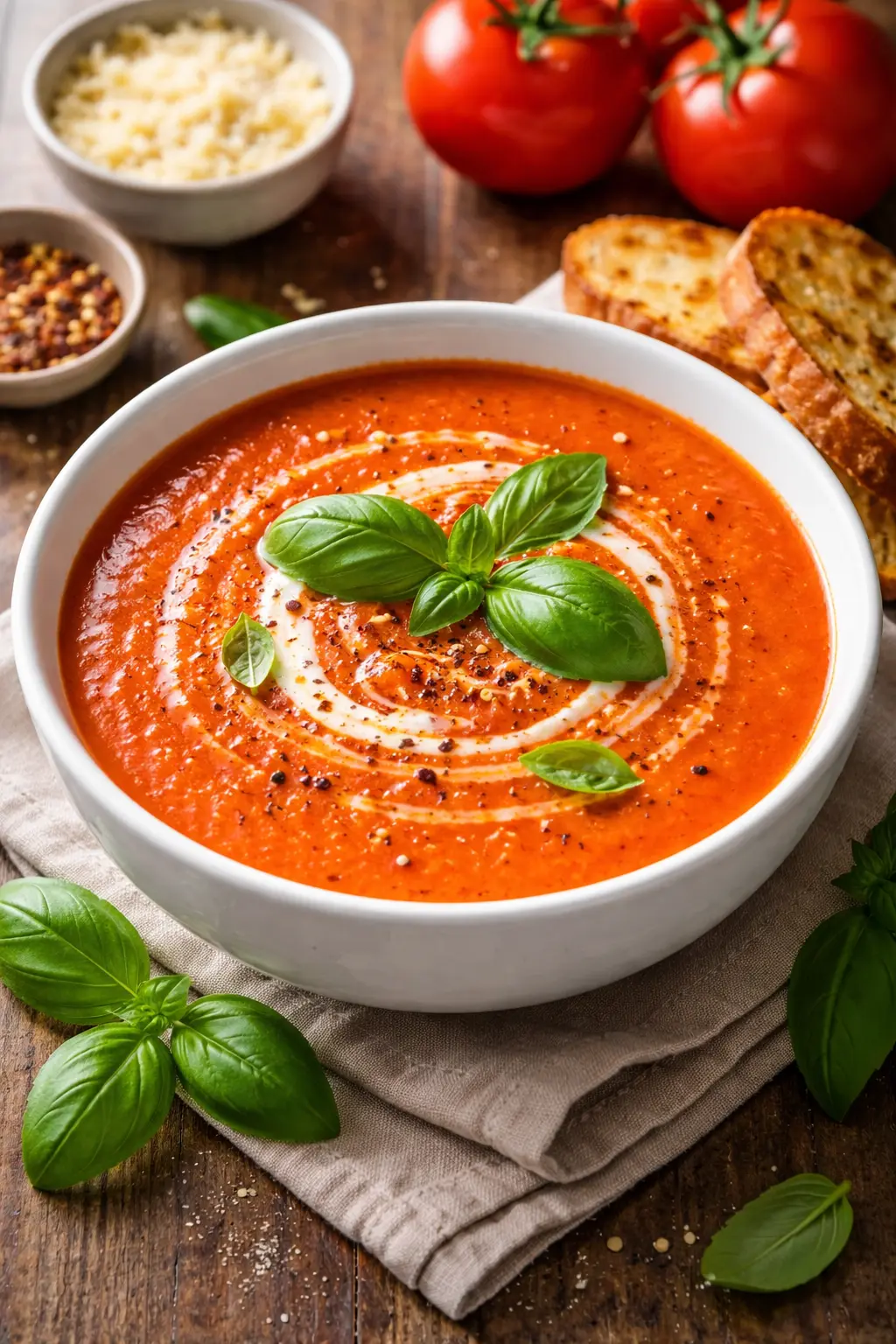 Tomato Basil Soup at Parrilla Inc - Tomato Basil Soup in Camrose, AB