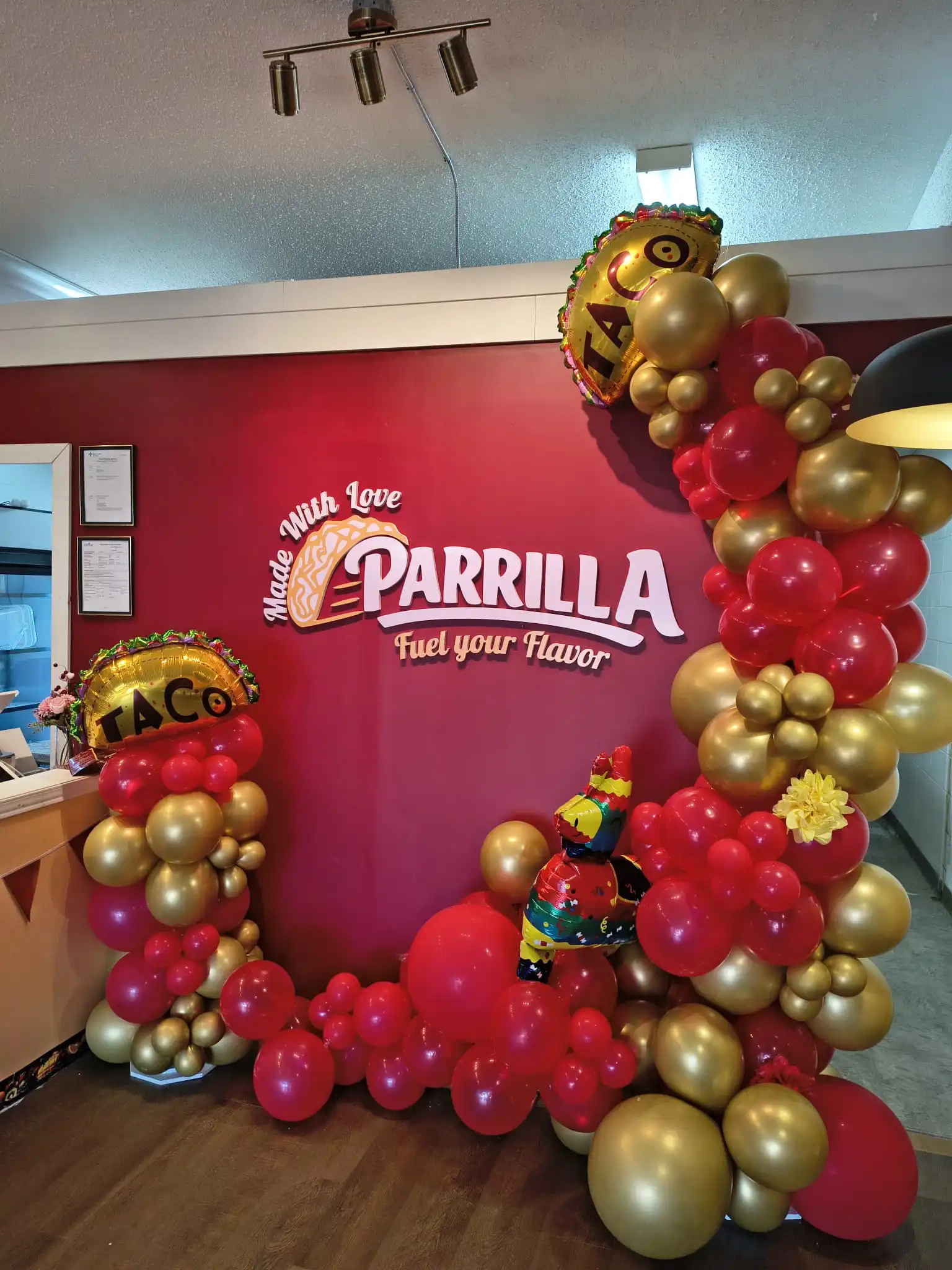 Decor and ambiance at Parrilla Inc Mexican restaurant in Camrose, AB